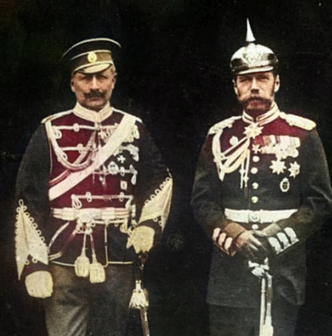 Николай II cо своим родственником кузеном Вильгельмом II
