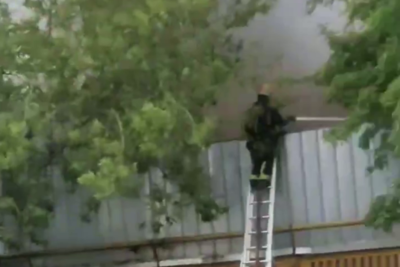    Пожар в административном здании на 2-м Южнопортовом проезде ©Скриншот