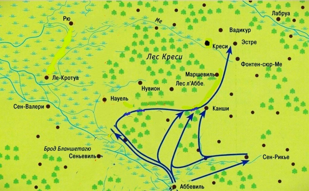 Схема битва при креси