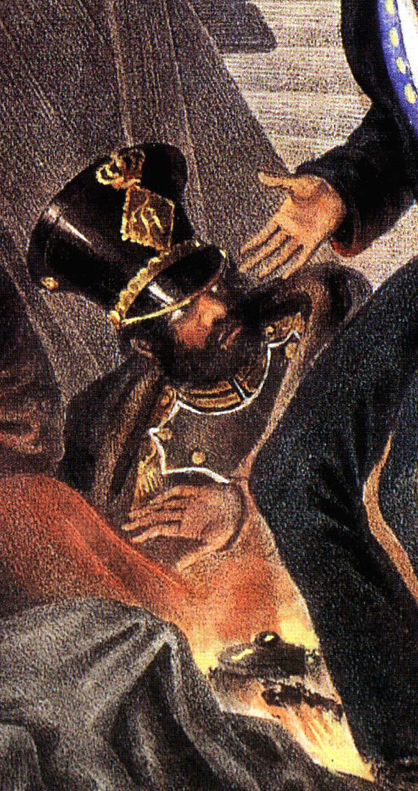 Офицер вюртембергской лёгкой пехоты. Фрагмент литографии Фабер дю Фора.