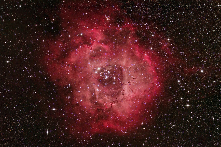 Название The Majestic Rosette Nebula; Автор Maik Thomas; https://500px.com/photo/1010045402/the-majestic-rosette-nebula-by-maik-thomas