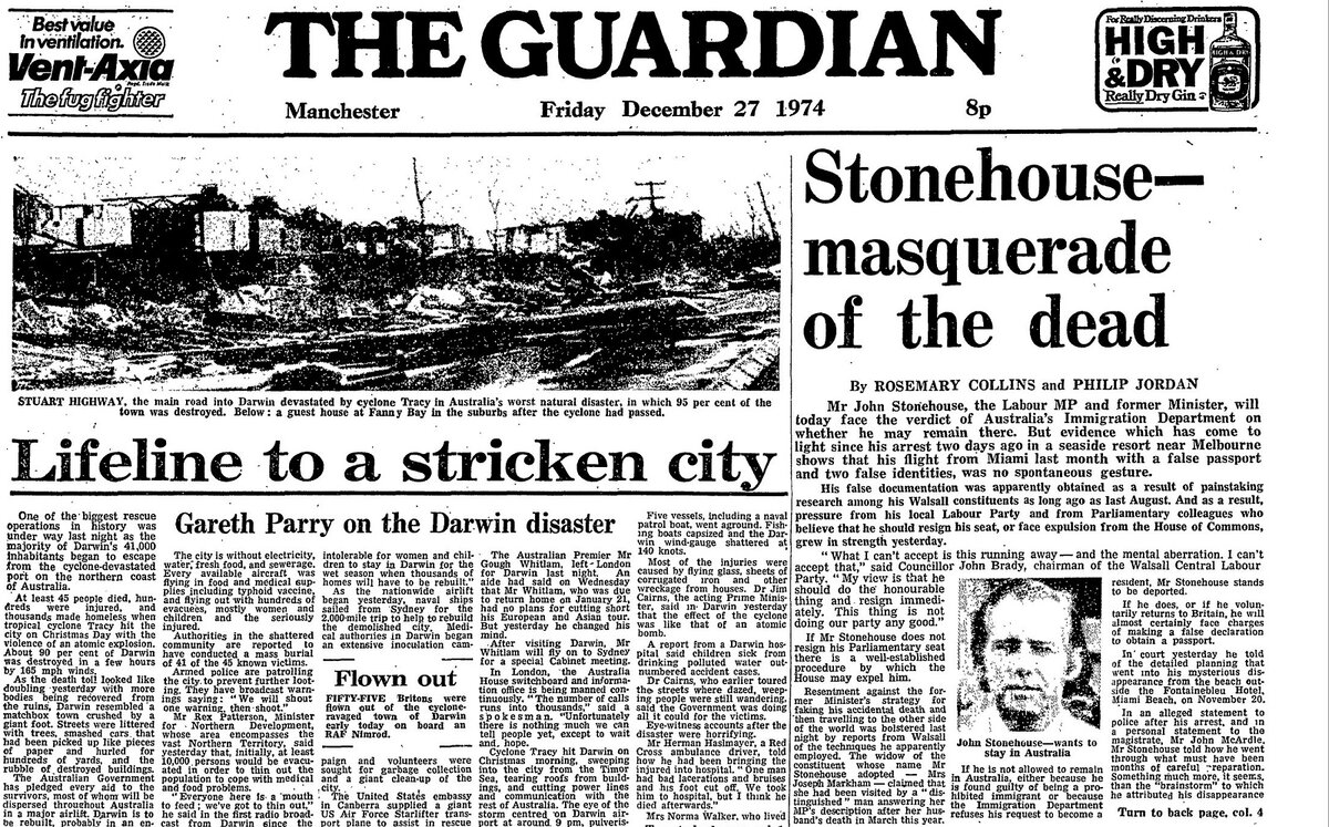 Сообщение в прессе об исчезновении Стоунхауса. Источник: ktar.com