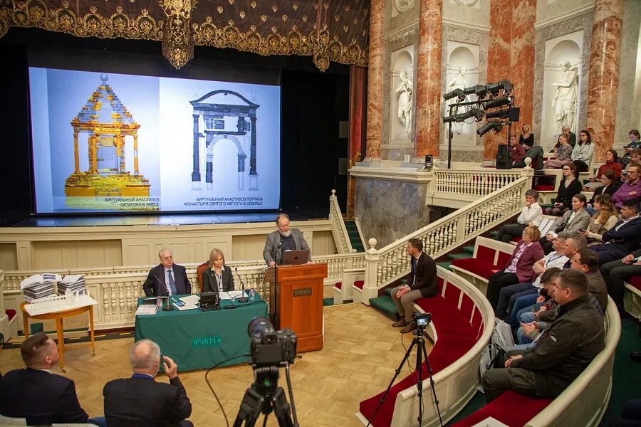 Российские ученые представили проект реставрации визитной карточки Сирии — Триумфальной арки в городе Пальмира.-2-3