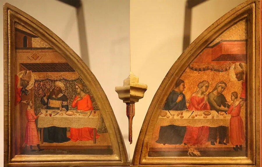 Бернардо Дадди. Триптих Бигалло. Фрагменты «Чудо святого Николая»