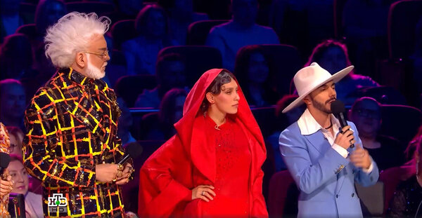 Филипп Киркоров, Регина Тодоренко и Тимур Родригез в жюри шоу "Маска". Фото © НТВ / ntv.ru