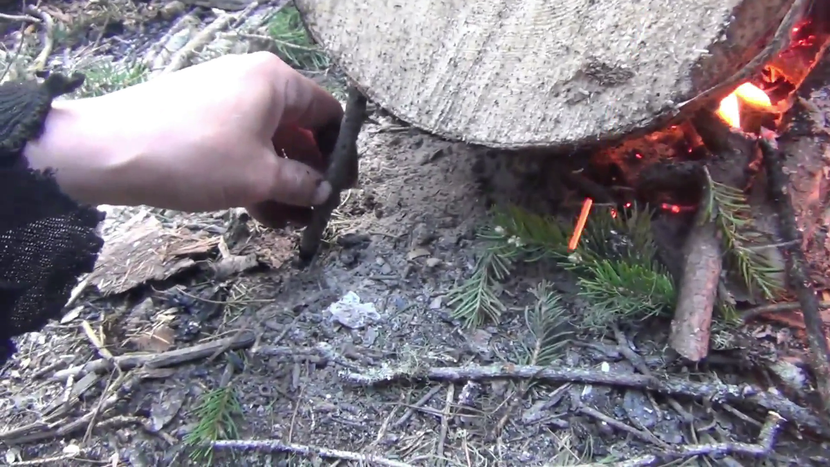 Палочками удобно регулировать угольные отбойники - (смотрите на видео внизу статьи)