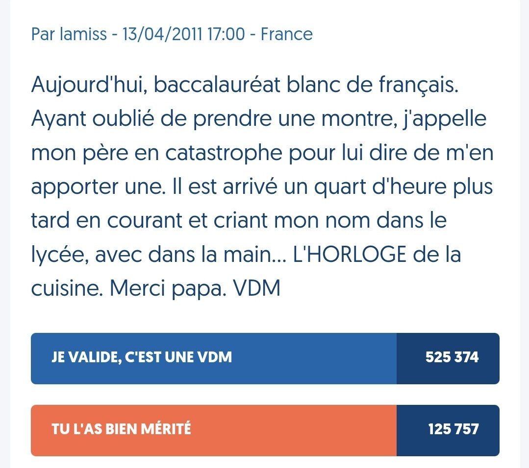 Скриншот с сайта viedemerde.fr 