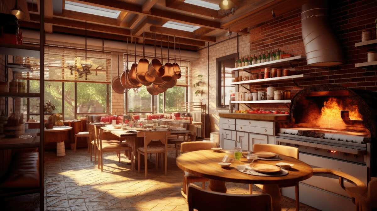 Зал с кухней