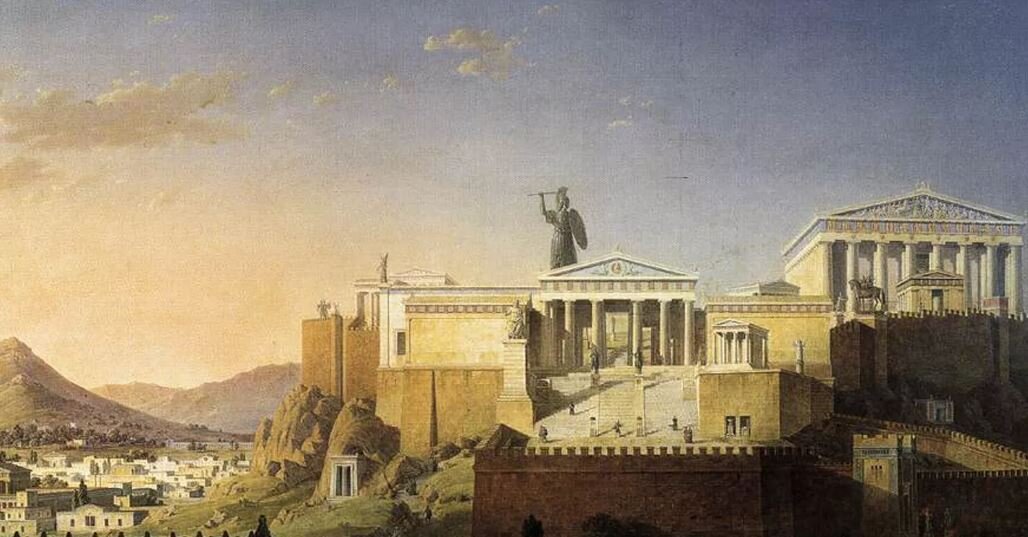 Реконструкция Афинского Акрополя. Картина Лео фон Кленце. 1846 год.