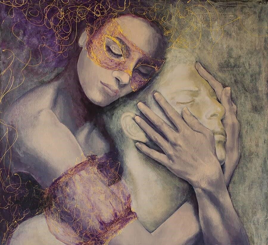 Молчание измены. Румынская художница Dorina Costras. Художница Дорина Кострас (Dorina Costras). Мужчина и женщина живопись. Страсть живопись.