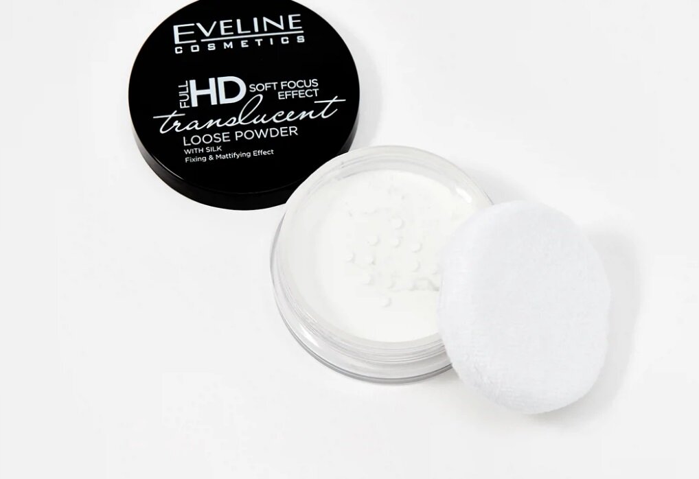 EVELINE full hd translucent ТРАНСПАРЕНТНАЯ ФИКСИРУЮЩАЯ ПУДРА С ШЕЛКОМ