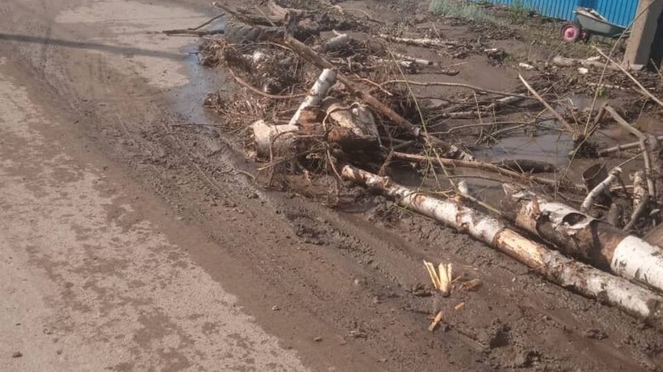     Село Кандрыкуль Туймазинского района затопило в результате сильного ливня и града сегодня, 4 июня.