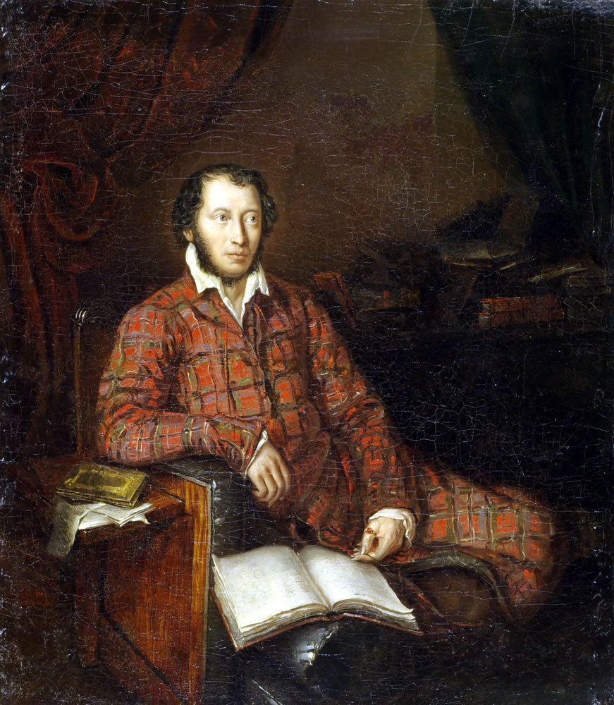 А. С. Пушкин с книгой 
К. Мазер. 1839 г.

