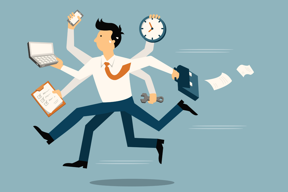 Многозадачность это то, с чем сталкивается каждый предприниматель и надо быть к этому готовым изначально