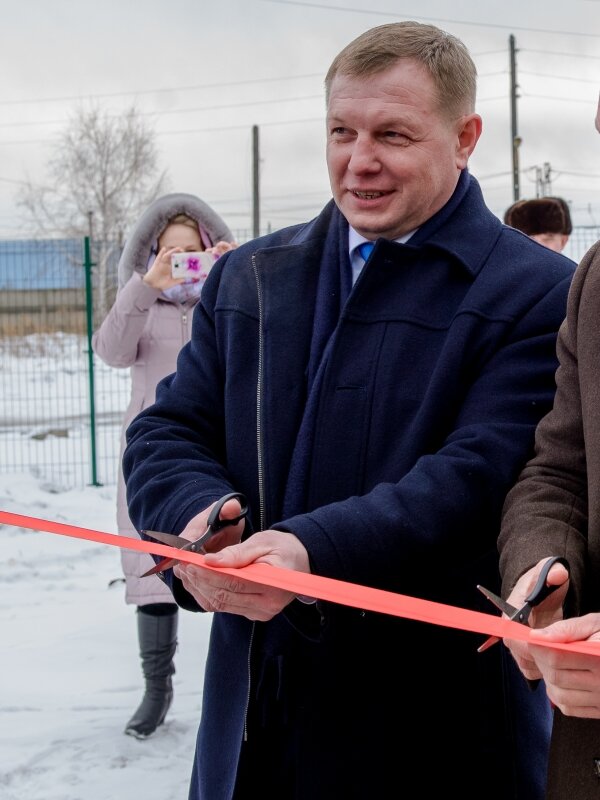   Владимир Самойлович на открытии ФОКа. Фото: Администрация Заларинского района