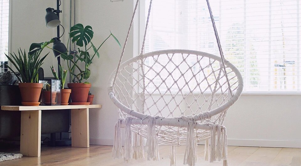 Подвесное кресло плетеное