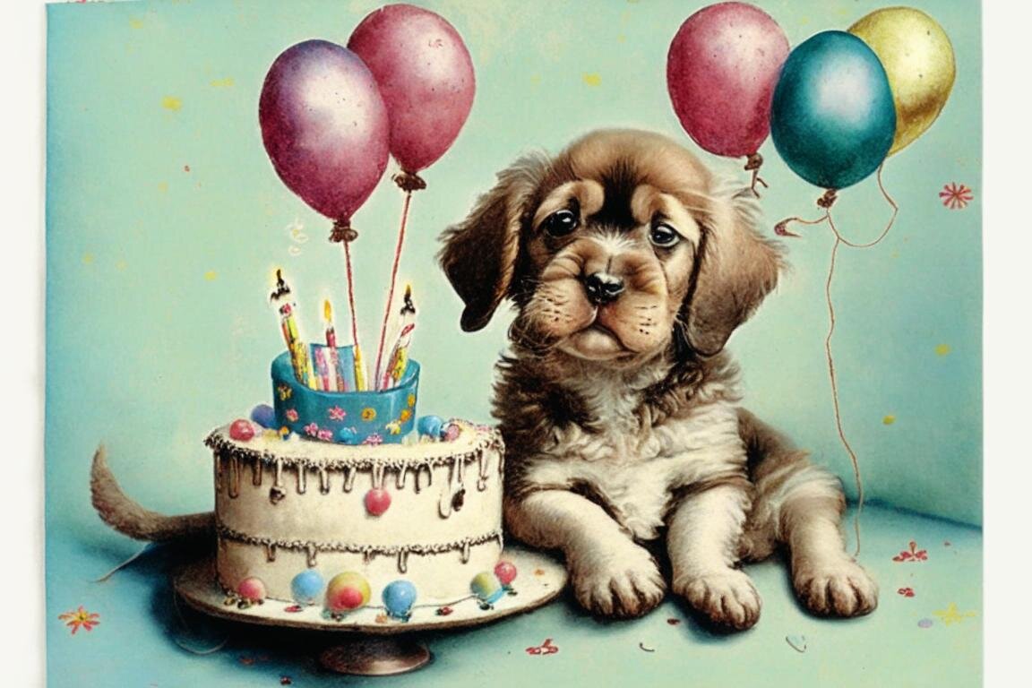 Поздравительная открытка, созданная в нейросети