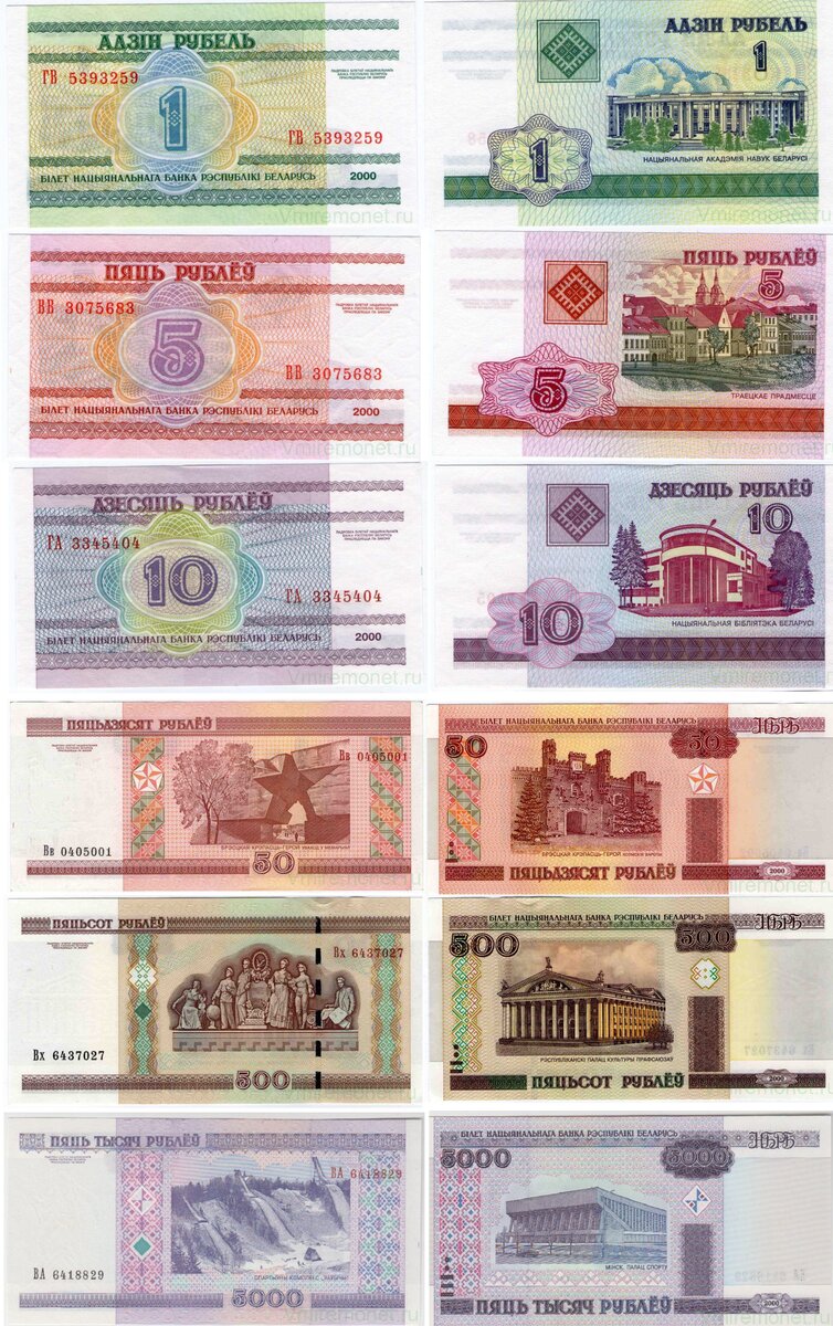 Банкноты серии 2000 года