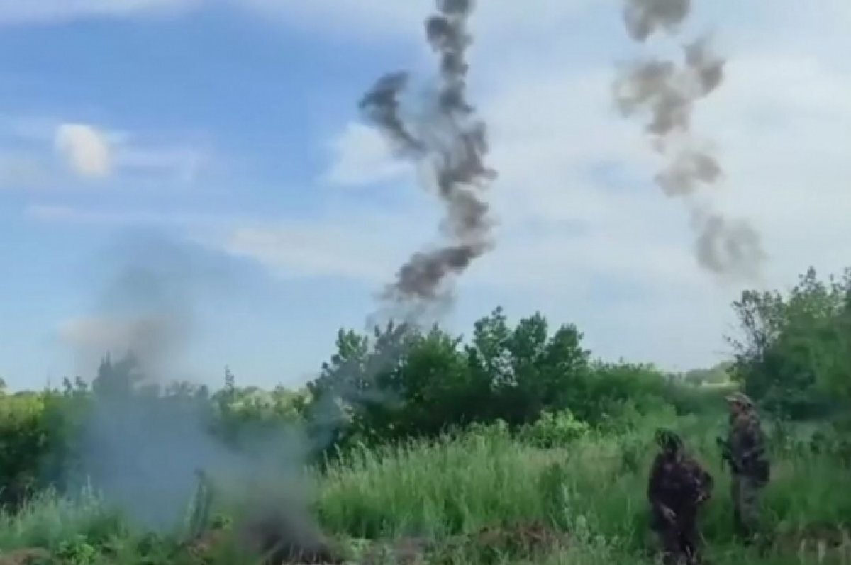    Бойцы ВСУ запустили самодельную ракету по своим позициям