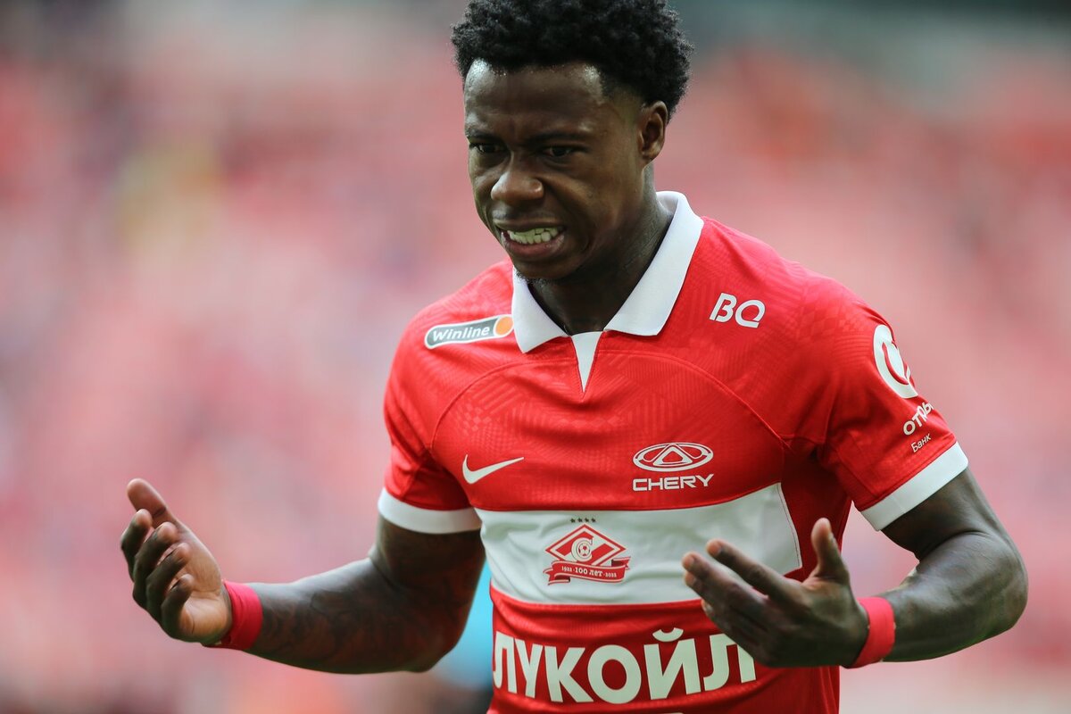    Нападающий московского футбольного клуба «Спартак» Квинси Промес © Stupnikov Alexander/Global Look Press
