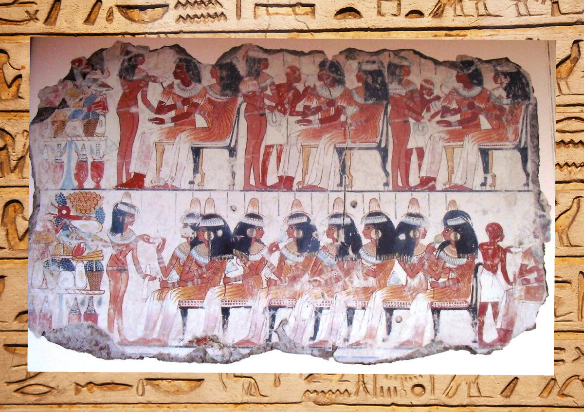 Фрагмент фрески из гробницы Небамона. 1400 год до н. э. Британский музей