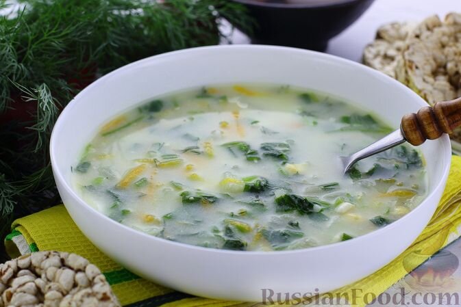 картофель, морковь, лук репчатый, шпинат, лук зелёный, зелень укропа, сыр плавленый, яйца, масло сливочное, соль, перец чёрный молотый
