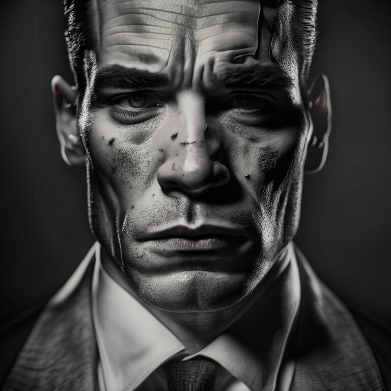 Гангстер. Изображение создано при помощи нейросети (https://rudalle.ru/kandinsky сервис ruDALL-E Kandinsky 2.1)