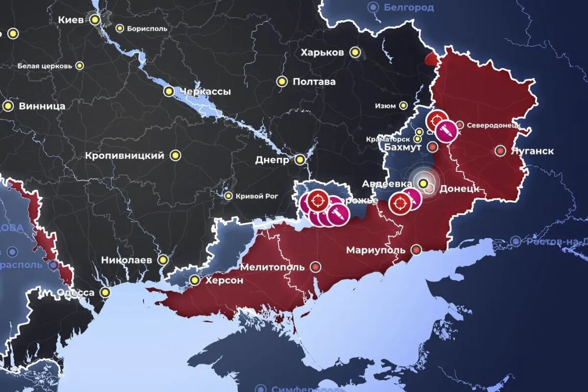 Карта СВО. Фото: mash.ru