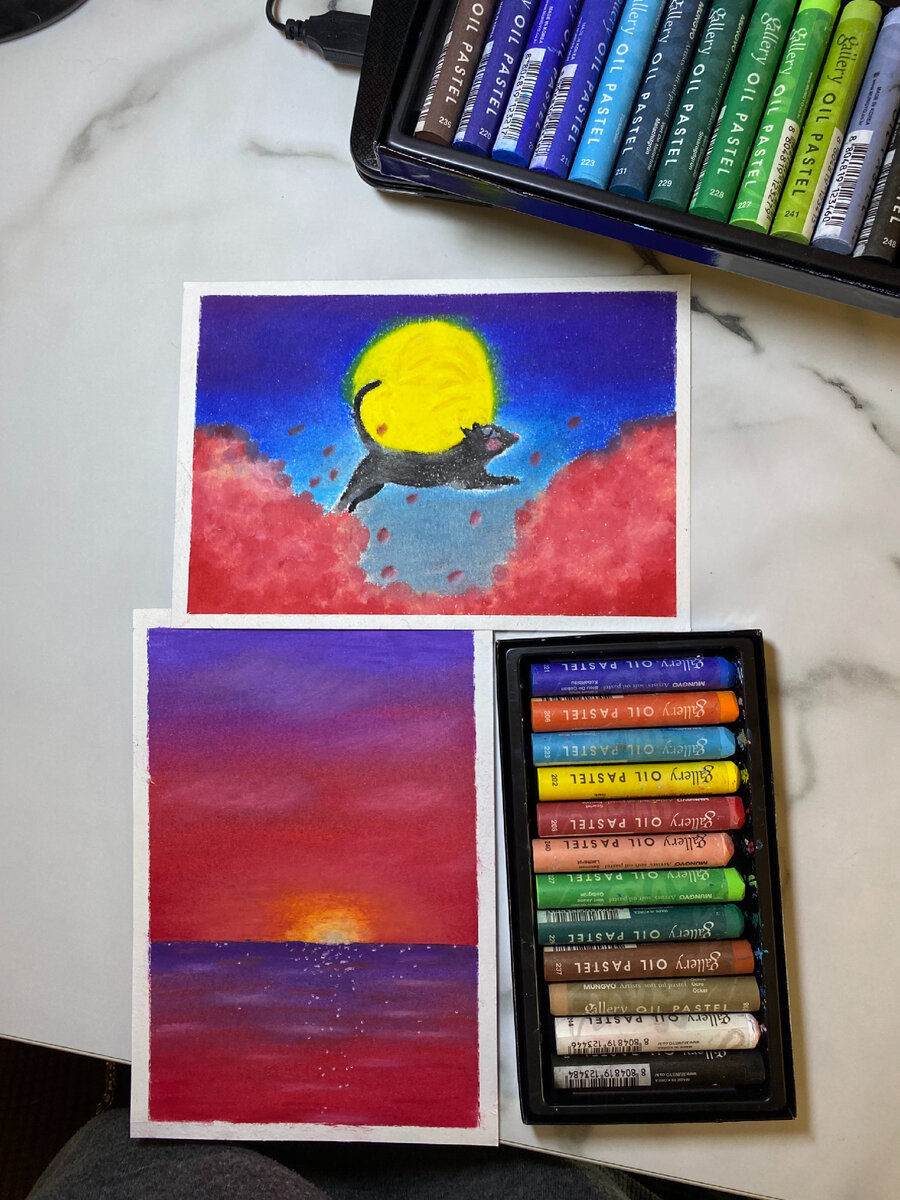 Первые работы, которые я нарисовала в мае этого года.