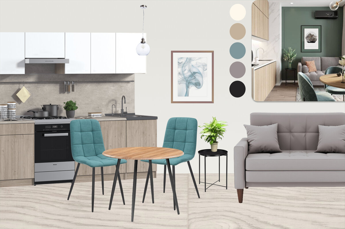 Листайте дальше, чтобы посмотреть, как “заиграет” интерьер на другом фоне →
