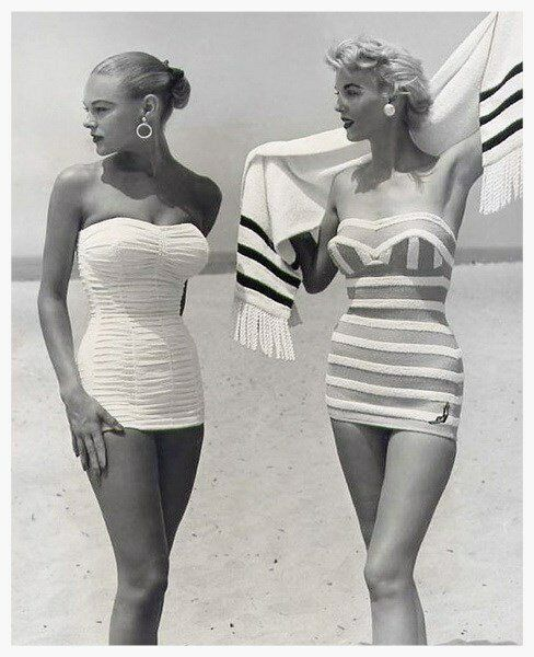 Пляжная мода 20-30-х годов 20 века. Pinterest