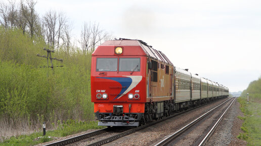 Поезда на железнодорожной линии Кочетовка - Ртищево Юго-Восточной железной дороги. Май 2021 года.