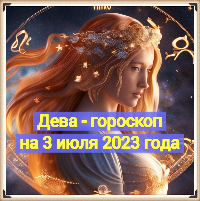 Гороскоп для Девы на 3 июля 2023 года.