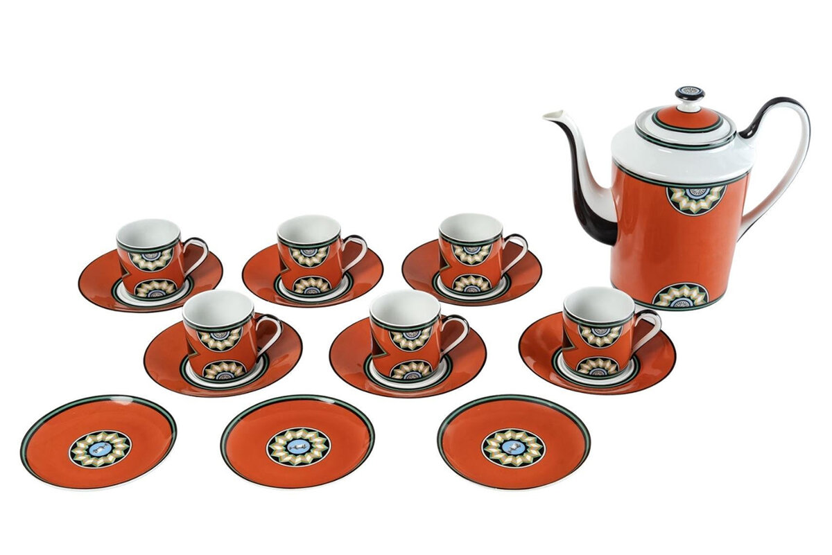 Кофейный сервиз «Помпеи». 1987 год, Puiforcat. Франция