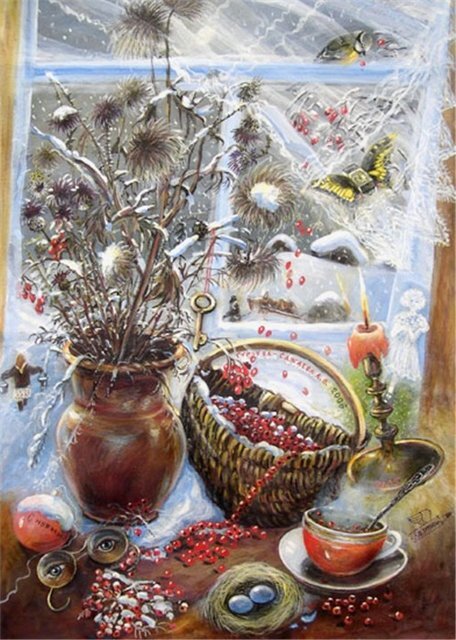 Картина А.П. Гурьевой-Сажаевой «Горькие ягоды»