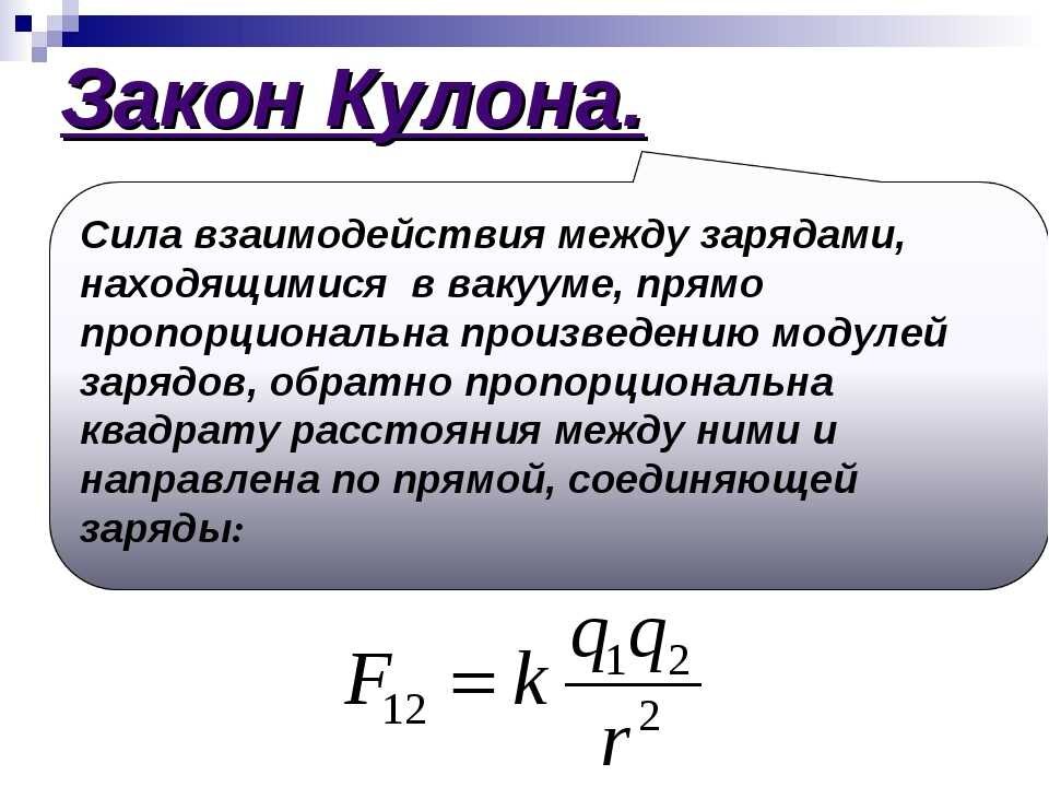 Значение константы k в законе Кулона: объяснение и формула