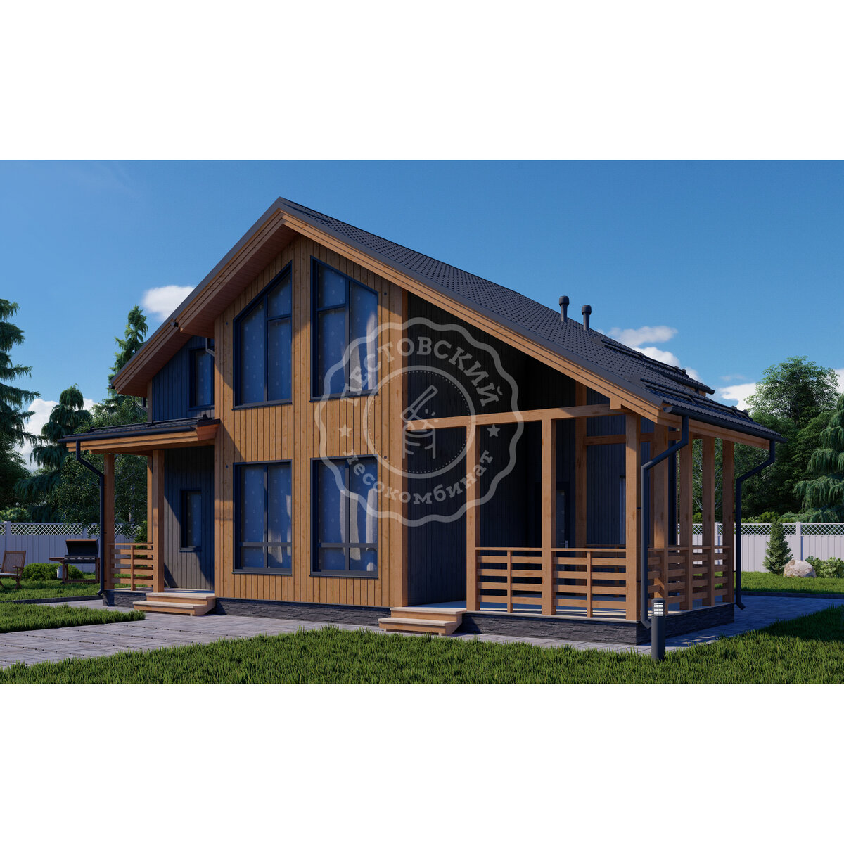 Наличие второго света может сделать необычным и удивительным даже самый заурядный дом. В сочетании с натуральной древесиной стен это выглядит еще более стильно и привлекательно. 