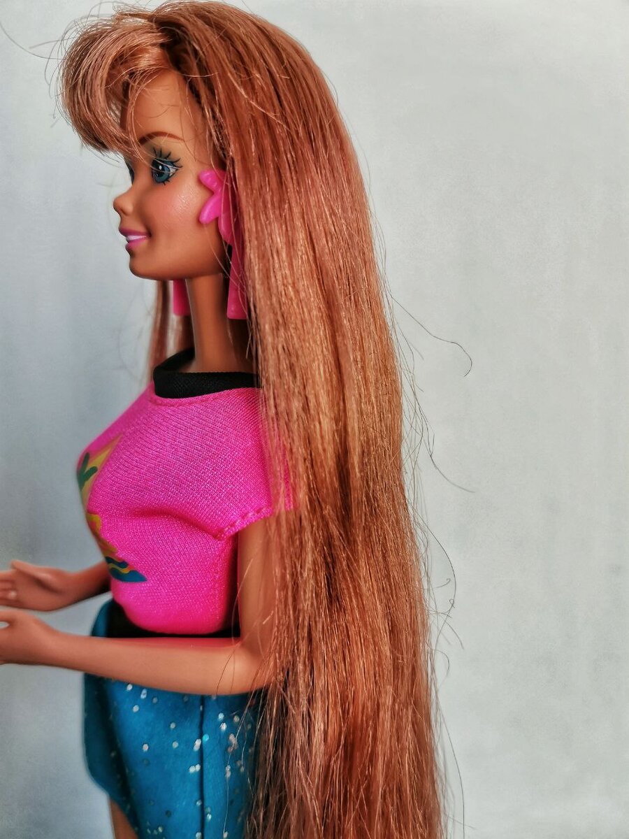 Рыженькая Barbie Glitter Hair 1993 года. Непопулярная подружка Тоталли и  Барби Голливуд | 🎀Мои куклы Барби🎀 | Дзен