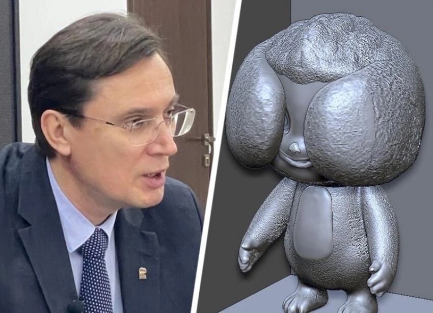 Мэр Кисловодска Евгений Моисеев в мечтах о Чебурашке. Фото из паблика "Типичный Кисловодск".