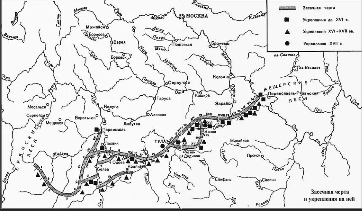 Засечная черта крепости. Белгородская Засечная черта 17 века. Белгородская Засечная черта 17 века карта.