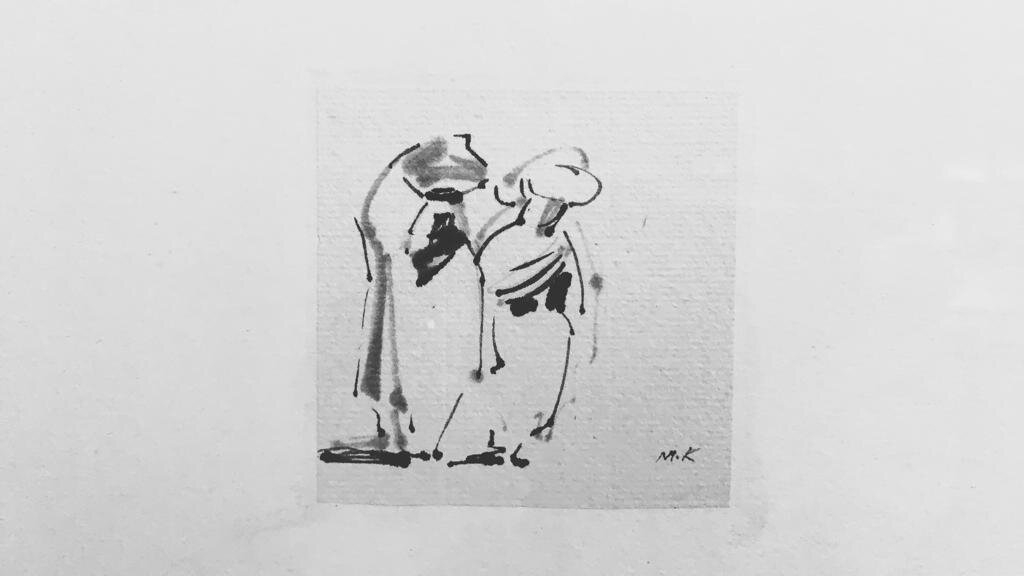 Азиатские миниатюры. 1984-1987. Рисовая бумага, акварель, китайская тушь (листайте галерею)