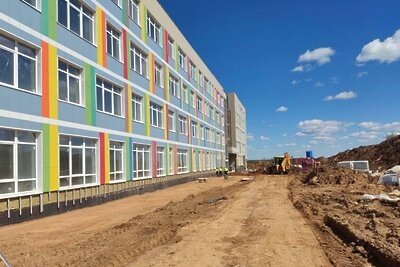    Строительство школы на 550 мест в селе Озерецкое Дмитровского городского округа © Пресс-служба Министерства строительного комплекса Московской области