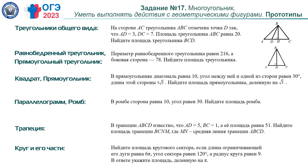 Прототип заданий 9 огэ математика