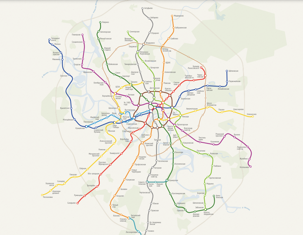 Схема метрополитена