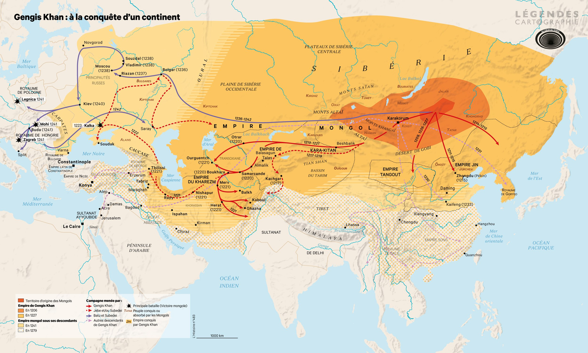 В каком году образовалась империя чингисхана. Империя Чингисхана. Империя Чингисхана на карте. Монгольские завоевания карта.