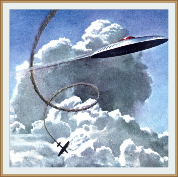 © Рен Уикс  / Ren Wicks  /  Воздушный бой с НЛО 