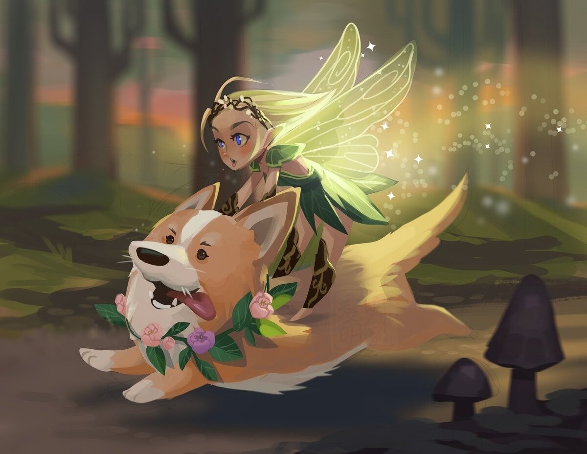 Они не только тащили повозки фей, но и помогали пасти фейский скот ,и несли волшебных воинов в бой!