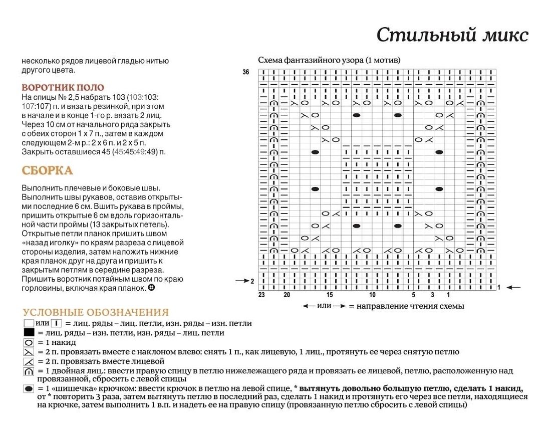 Вязание воротника поло спицами схема и описание