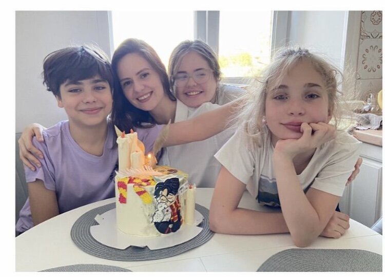 День рождения Матвея: Матвей, моя сестра Маша, Марго, Ника