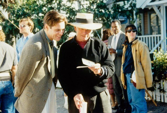 На съемках фильма «Шоу Трумана» (1998)